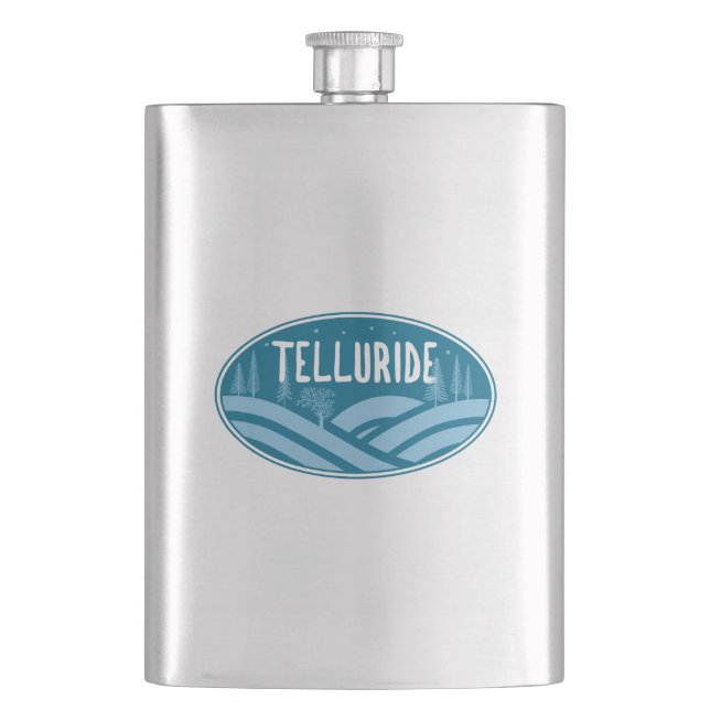 Telluride Colorado Outdoors Flask (Front)