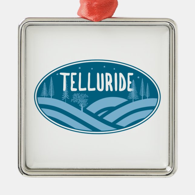 Telluride Colorado Outdoors Metal Ornament (Front)