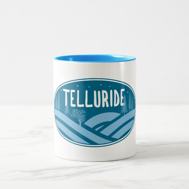 Telluride Colorado Outdoors Two-Tone Coffee Mug (Center)