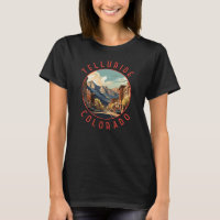 Telluride Colorado Retro Distressed Circle