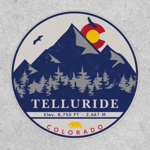 Telluride Colorado Retro Sunset Ski Souvenirs Patch