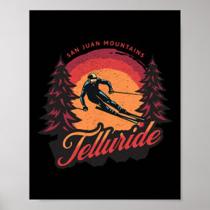 Telluride Colorado San Juan Mountains Snow Skiing Poster