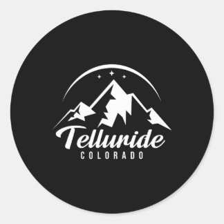 Telluride Colorado Ski Resort Skiing Snowboarding Classic Round Sticker