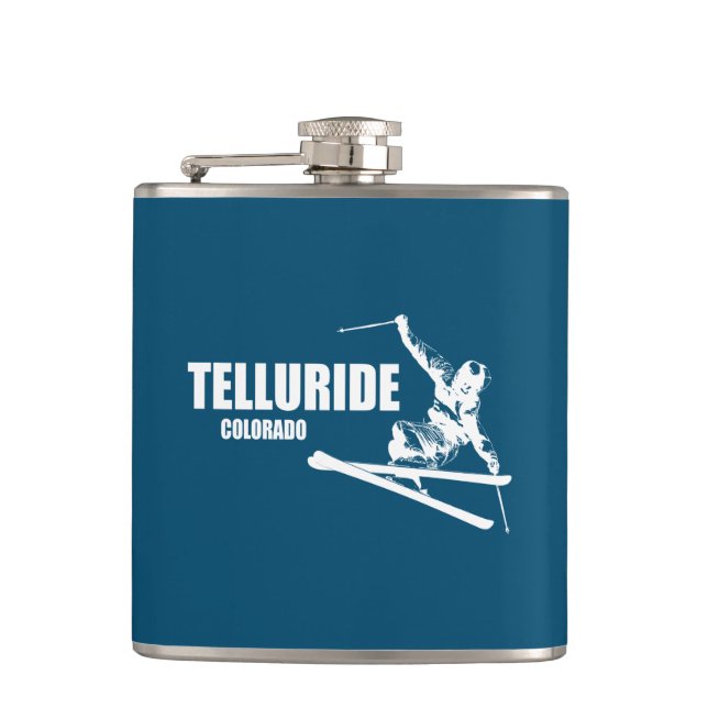 Telluride Colorado Skier Flask (Front)