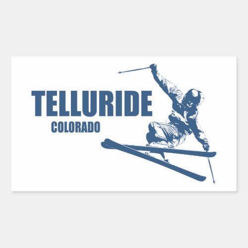 Telluride Colorado Skier Rectangular Sticker