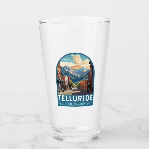 Telluride Colorado Travel Art Vintage Glass