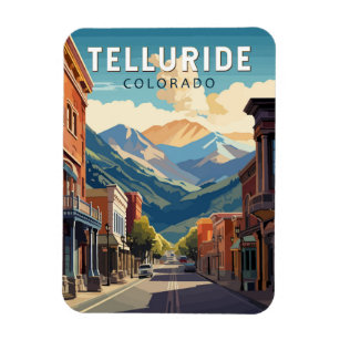 Telluride Colorado Travel Art Vintage Magnet
