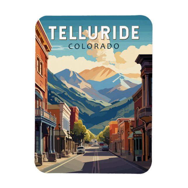 Telluride Colorado Travel Art Vintage Magnet (Vertical)