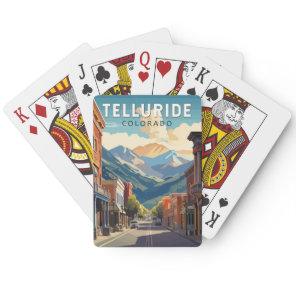 Telluride Colorado Travel Art Vintage Poker Cards