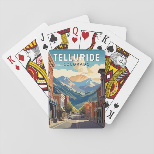 Telluride Colorado Travel Art Vintage Poker Cards