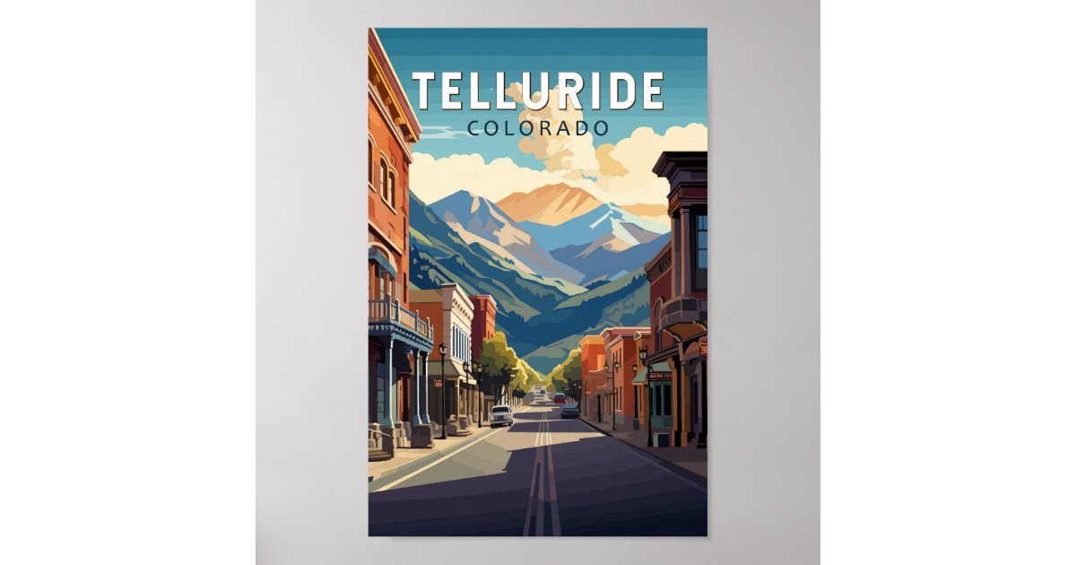 Telluride Colorado Travel Art Vintage Poster | Zazzle