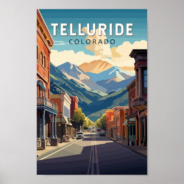 Telluride Colorado Travel Art Vintage Poster (Front)