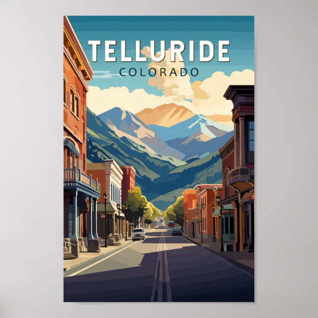 Telluride Colorado Travel Art Vintage Poster | Zazzle