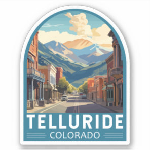 Telluride Colorado Travel Art Vintage Sticker