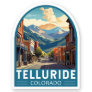 Telluride Colorado Travel Art Vintage Sticker