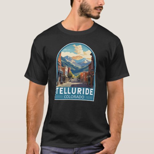 Telluride Colorado Travel Art Vintage T_Shirt