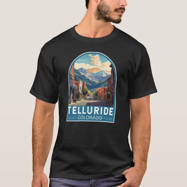 Telluride Colorado Travel Art Vintage T-Shirt (Front)