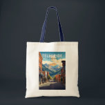 Telluride Colorado Travel Art Vintage Tote Bag<br><div class="desc">Telluride retro vector travel design in an emblem style. Telluride,  a former Victorian mining town in Colorado’s Rocky Mountains,  is set in a box canyon amid forested peaks at the base of a popular ski-and-golf resort.</div>