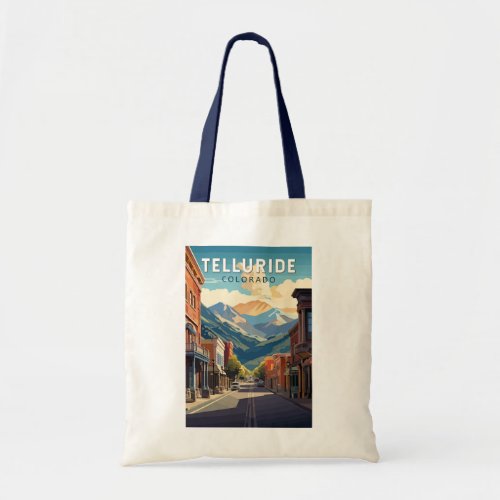 Telluride Colorado Travel Art Vintage Tote Bag