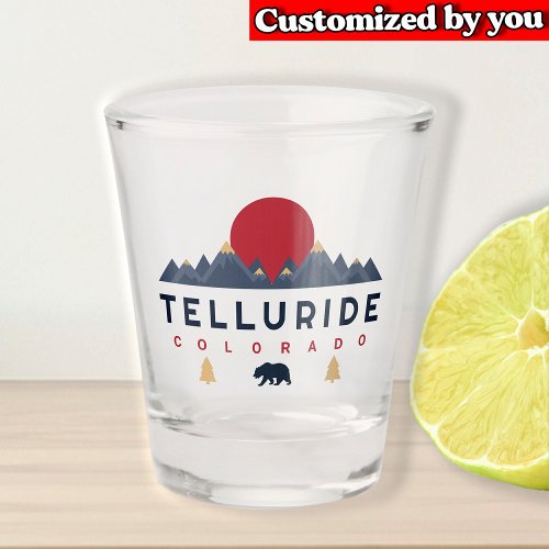 Telluride Colorado Vintage Mountain Ski Souvenir Shot Glass