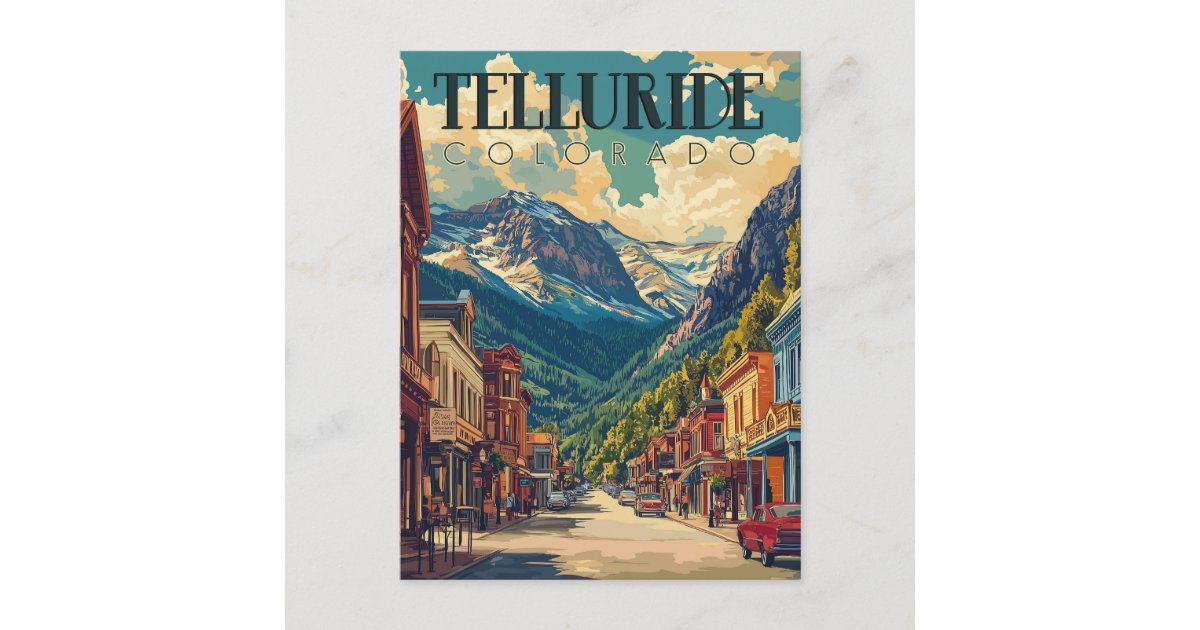 Telluride, Colorado Vintage Travel Postcard | Zazzle