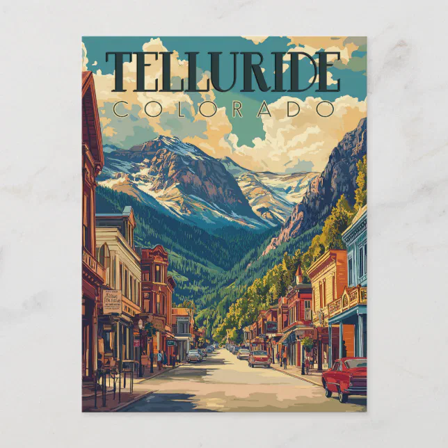 Telluride, Colorado Vintage Travel Postcard | Zazzle