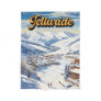 Telluride Colorado Winter Travel Art Vintage Fleece Blanket