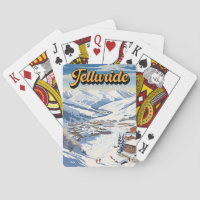 Telluride Colorado Winter Travel Art Vintage