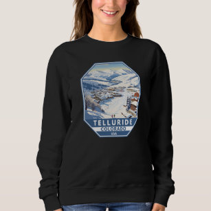 Telluride Colorado Winter Travel Art Vintage Sweatshirt