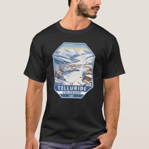 Telluride Colorado Winter Travel Art Vintage T_Shirt