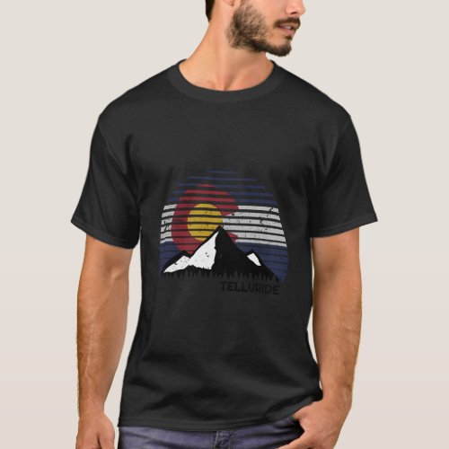 Telluride Colorado X Co Flag Mountain T_Shirt