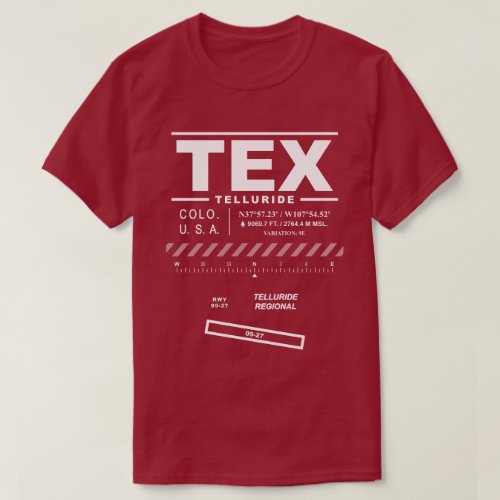 Telluride Regional Airport TEX T_Shirt