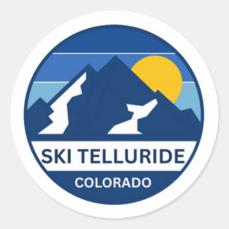 Telluride Ski Colorado Classic Round Sticker