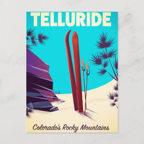 Telluride Ski Rocky Mountains Postcard