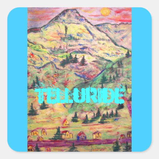 Telluride Square Sticker (Front)