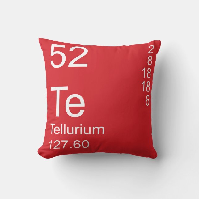 Tellurium Throw Pillow (Front)