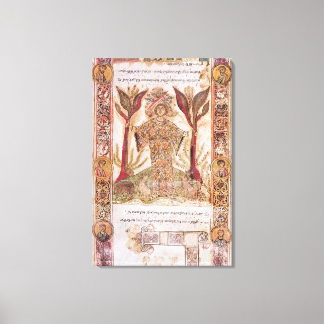 Tellus, from Exultet I, c.1030 Canvas Print (Front)