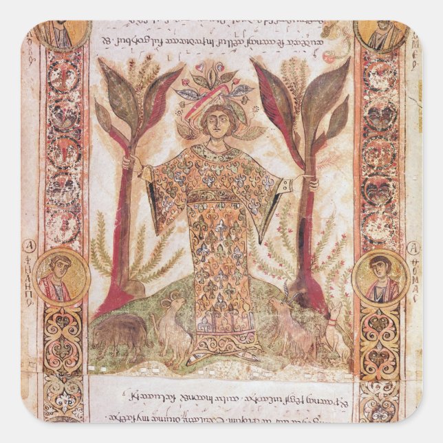 Tellus, from Exultet I, c.1030 Square Sticker (Front)