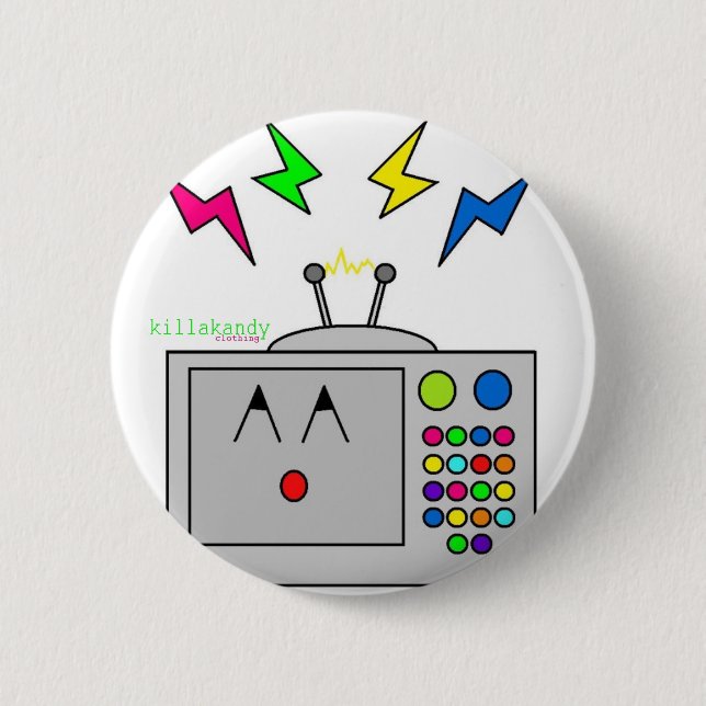 Telly Fright Badge :) Pinback Button (Front)