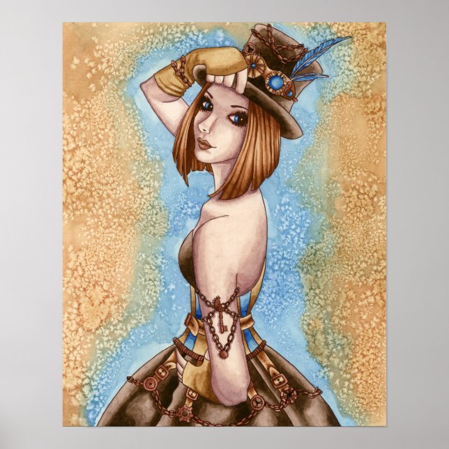Telsa - Steampunk Art Poster (Front)