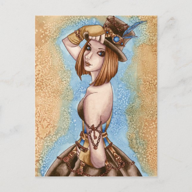 Telsa - Steampunk Postcard (Front)