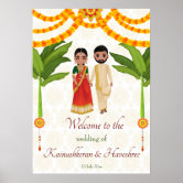 Telugu Wedding Welcome Sign as Telugu Wedding Signages South -  Norway