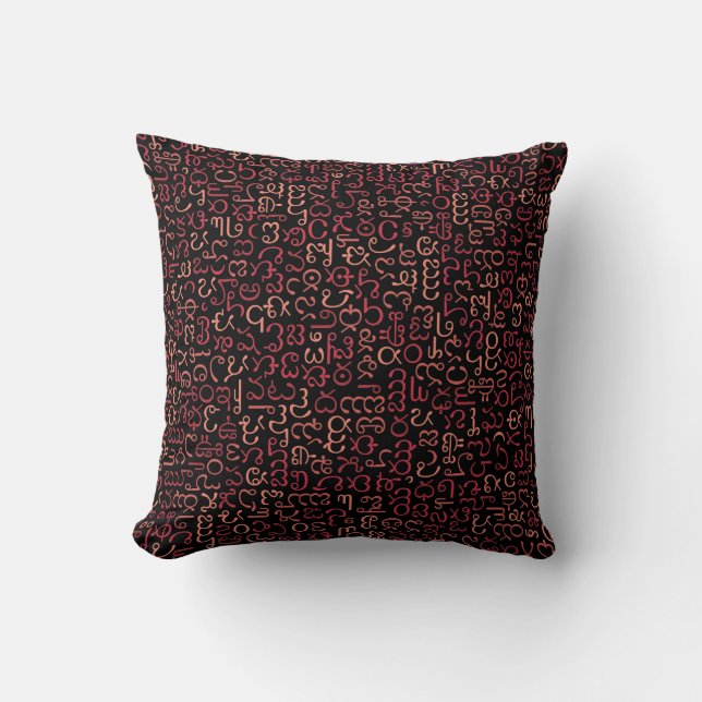 Telugu Throw Pillow (Front)
