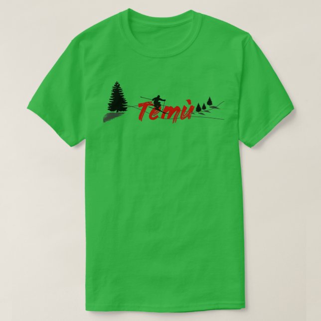 Tem Temu Ski Long T-Shirt (Design Front)