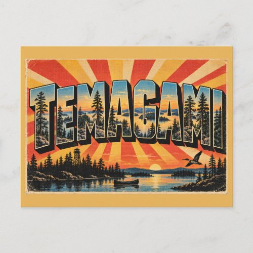 Temagami ON Ancient Forest Canoe Country Art Postcard