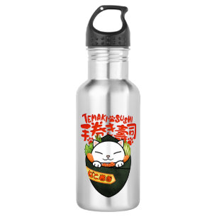 Temaki Sushi Cat Stainless Steel Water Bottle