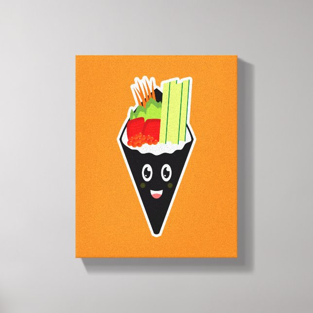 Temaki Sushi Hand Roll Canvas Print (Front)