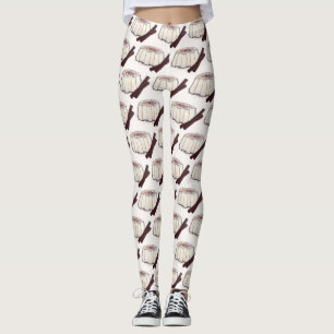 Tembleque Puerto Rican New Year Coconut Pudding Leggings