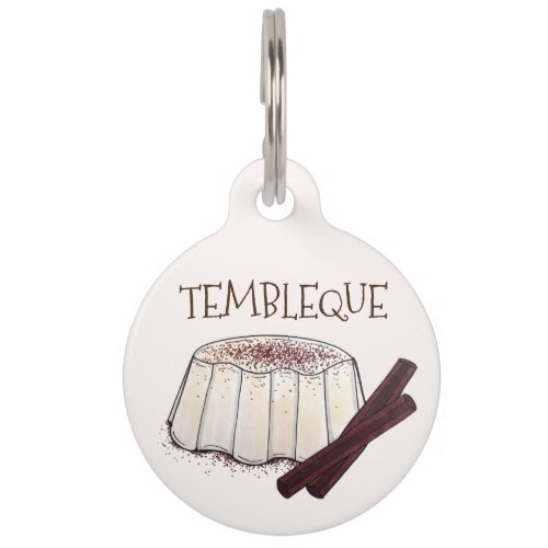 Tembleque Puerto Rican New Year Coconut Pudding Pet ID Tag
