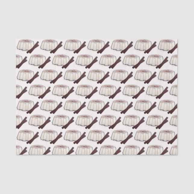 Tembleque Puerto Rican New Year Coconut Pudding Tissue Paper (Front)